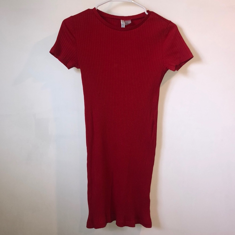 H&M red tight dress